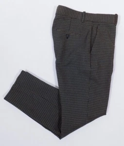 Pantalón para mujer THEORY negro azul naranja verde jacquard frente plano recortado talla 4 - Imagen 1 de 6