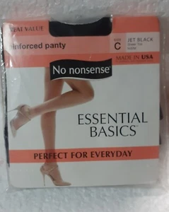 No Nonsense Strumpfhose Gr. C JET BLACK Essential Basics verstärktes Panty - Bild 1 von 5