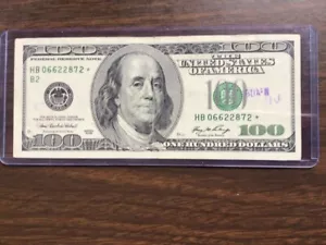 2006 Series $100 Dollar Bill Star Note New York Serial# HB06622872* - Picture 1 of 2