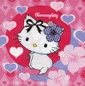 4 servilletas con motivo decoupage gato gatito (1289) - Imagen 1 de 2