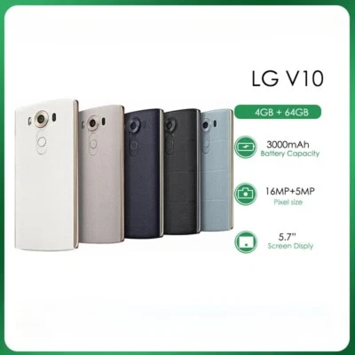 LG V10 Original Unlocked 5.7inch 4GB 64GB Dual Sim 16.0MP Android Mobile Phone - Image 1 of 4