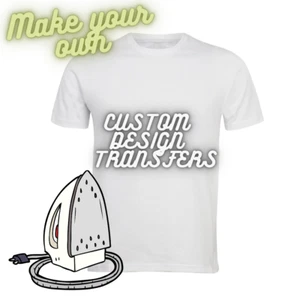 Iron On Vinyl Transfer, T Shirt Personalised Name Logo Lettering Custom Design - Picture 1 of 12