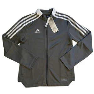 NWT adidas Track Jacket Gray Kids Small - Picture 1 of 7