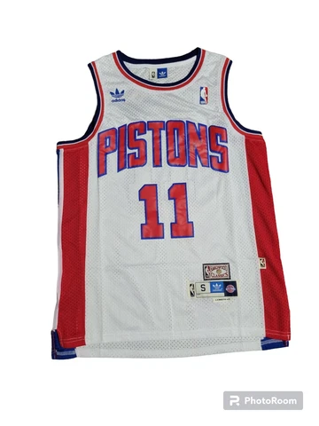 adidas Isiah Thomas #11 Detroit Pistons White Men's Small NBA Jersey Cover