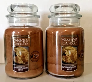 BUTTERMILK PANCAKES & SYRUP CANDLE LARGE JAR ORIGINAL CLASSIC X 2 - 22 OZ - Picture 1 of 4