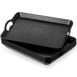 6 Pcs Serving Trays with Handles Trays for Eating 16 x 11 Inch Multi Purpose ... - Picture 1 of 6