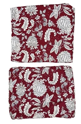 Pottery Barn Margaret Floral Full/Queen Duvet Cover & Pillow Sham Red -EXCELLENT - Image 1 of 4