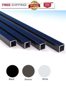 🆕 3/4" Aluminum Square Deck Railing Baluster 26" or 32" BLACK WHITE or BRONZE - Picture 1 of 4