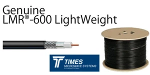 LMR-600 Lightweight Times Microwave coaxial cable 50 Ohm Low Loss coax Radio Ham - Picture 1 of 4