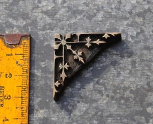 brass ornament bookbinding Art Nouveau Deco embossing bookbinder gilding corner - Picture 1 of 1
