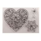 Clear Stamp Heart Flower Transparent Silicone Stamps Seal for DIY Scrapbooking