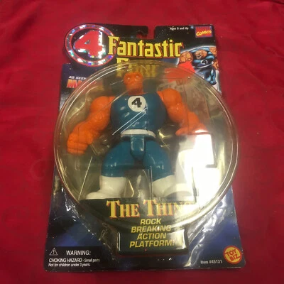 Figura de acción Fantastic Four The Thing 1996 Marvel Toy Biz Rock Breaking nueva Foto 1 de 4