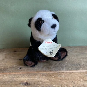 Panda de peluche vintage WWF Canon Anna Club - 1986 - 7" - Imagen 1 de 9