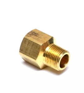 Reducer Pipe Adapter 1/2 Female Npt to 3/8 Male Npt Brass Fitting Water Air Gas - Picture 1 of 7