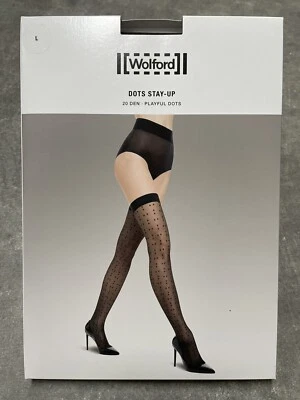 Wolford Dots Stay-Up 20den black/black L - Bild 1 von 3