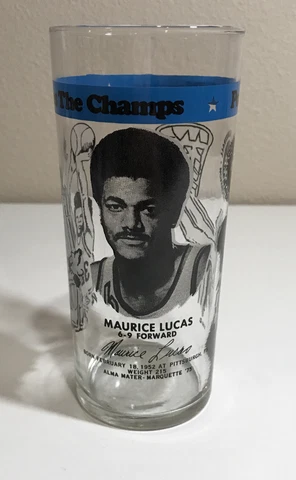 1977 NBA Basketball Championship Glass MAURICE LUCAS Portland Trailblazers Cover