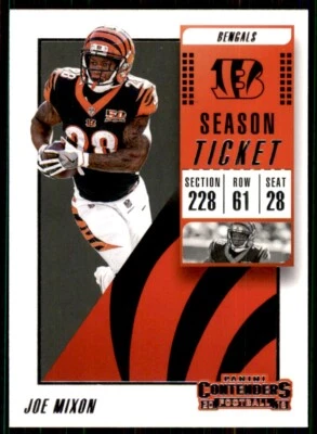 2018 Panini Contenders Joe Mixon Cincinnati Bengals #80 NFL Football Card - Image 1 of 2