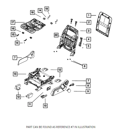 Cubierta protectora de asiento eléctrico lado conductor izquierdo Dodge Journey 11-20 Mopar nueva OEM Foto 1 de 1