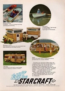 1968 Starcraft Astro-Star & Galaxy Travel Tent Trailer Original Color Print Ad - Picture 1 of 1