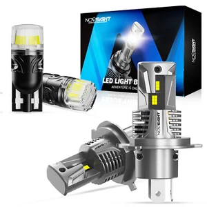 NOVSIGHT H4 LED Headlight Globe Kit Hi/Low Beam 30000LM Super Bright Plug & Play - Picture 1 of 19