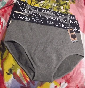 3 NEW NAUTICA NT4134 3PKA PLUS SIZE MF SEAMLESS SHAPING BRIEF PANTIES 3X - Picture 1 of 2