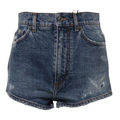 Pantalones Cortos DOLCE & GABBANA Azul Denim Andrajoso Algodón Caliente IT40/US6/S 830usd Foto 1 de 4