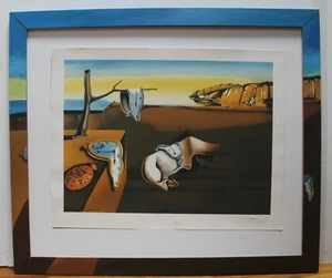 SALVADOR DALI, "THE PERSISTENCE OF MEMORY": Unique Proof, Matching Frame       - Picture 1 of 12