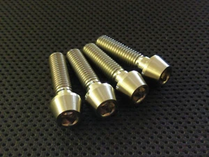 Ducati 1098 1198 Titanium Front Axle Pinch Bolts Ti Taper Cone Allan Head  - Picture 1 of 3