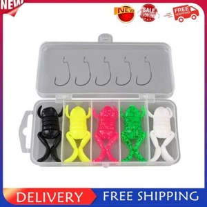 5pcs Frog Bait with 5pcs Hooks Frog Fishing Lure Floating Kick Frog Fishing Bait - Picture 1 of 10