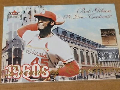 2001 Fleer Premium Bob Gibson Decade Of Excellence Insert Nmmt - Image 1 of 3