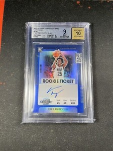 2021-22 Contenders Optic Trey Murphy III Rookie Variation Blue Auto /35 BGS 9