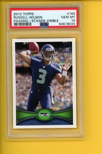 2012 TOPPS #165 RUSSELL WILSON PASSING STANDS VISIBLE  PSA 10 GEM MINT #64618034