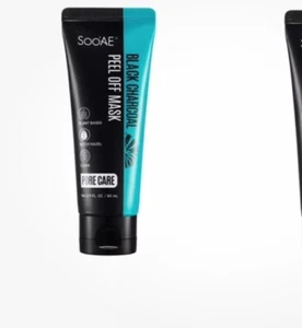 Soo'AE Black Charcoal Peel Off Mask Pore Care + Clarify 2.71 FL. OZ./ 80 mL NEW - Picture 1 of 8