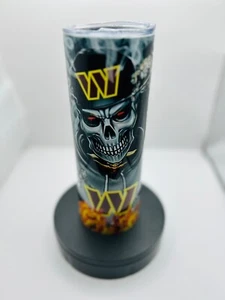 20 Unzen dünner Rand Becher mit Totenkopf & Flammen Design - Bild 1 von 4