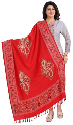 UNIFIED CLOTHES Schal Wraps Pashmina Stickerei warm Winter lang großer Kopftuch Schals 050