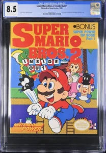 SUPER MARIO BROS 2 INSIDE OUT #1 CGC 8.5 - NINTENDO POWER STRATEGY GUIDE TIP PT1 - Picture 1 of 2