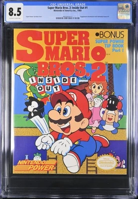 SUPER MARIO BROS 2 INSIDE OUT #1 CGC 8.5 - NINTENDO POWER STRATEGY GUIDE TIP PT1 - Image 1 of 2