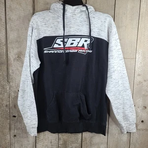 Shannon Babb Racing Logo Pullover Sweatshirt Hoodie zweifarbig grau schwarz Gr. M - Bild 1 von 19