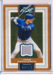 2016 PANINI PRIME CUTS JOSH DONALDSON MATERIAL 092/149 - Picture 1 of 1