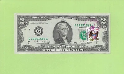 1976 ..UNCIRC $2  G 1965 1568 A .... FIRST DAY ISSUE STAMPED    APRIL 13, 1976 - Image 1 of 2