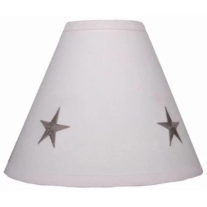 Danville Star Cream / Grey Star Lamp Shade 10&quot; Regular Clip - Picture 1 of 1