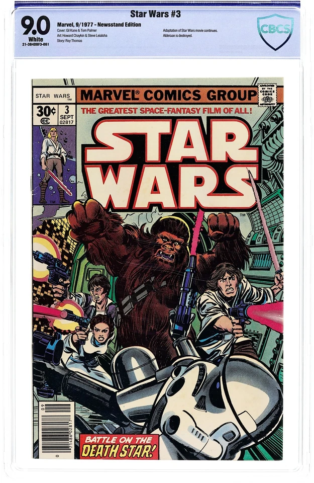 Star Wars #3 1st Printing CBCS 9.0 1977 21-3B4DBF3-061 - Image 1 of 1