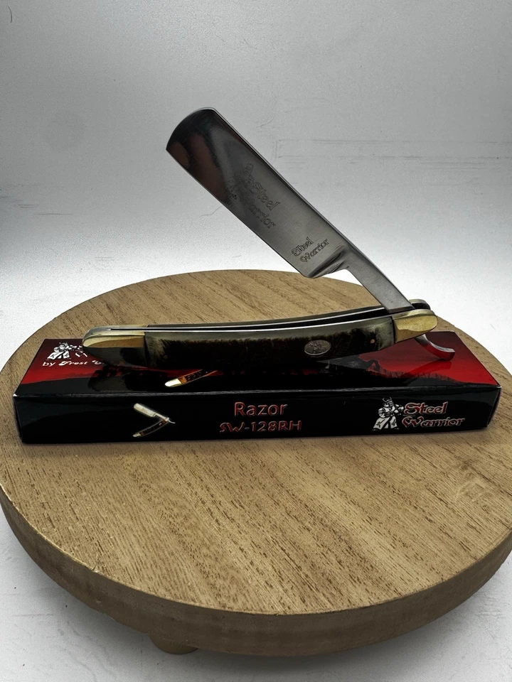 Steel Warrior Razor SW-128RH 5.5” Closed Knife Ram Horn Handle **NIB** - Image 1 of 4