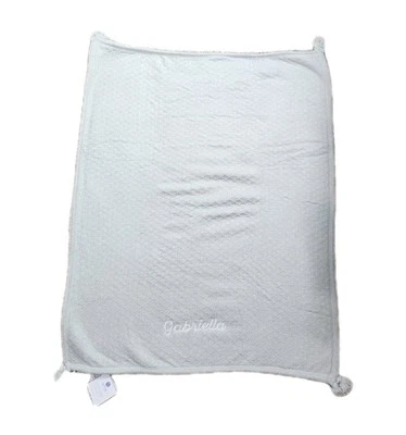 Pottery Barn Kids Jpma 30x40 Soft Fleece Gray Gabriella Kint Baby Blanket - Image 1 of 4