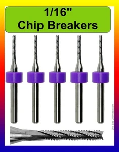 5 Pcs 1/16" CNC Router Bits – Carbide Upcut 1/8" Shank PCB FR4 Carbon Fiber USA - Picture 1 of 5