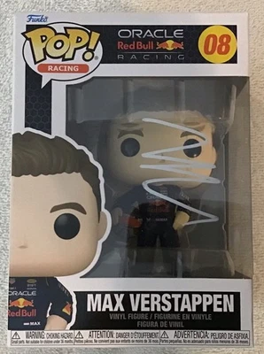 MAX VERSTAPPEN Signed Oracle Red Bull Funko Pop Racing #08 Pop Protector JSA Coa - Image 1 of 3