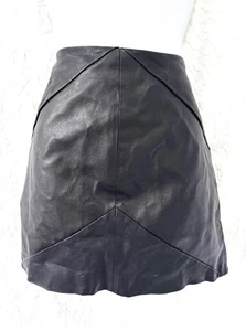 Black Faux Leather Mini Skirt β By Very β UK Size 8/small - Picture 1 of 7