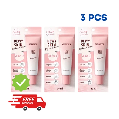 3x Merrezca dewy skin makeup base SPF 50/PA+++ foundation primer cosmetic 20ml - Image 1 of 4