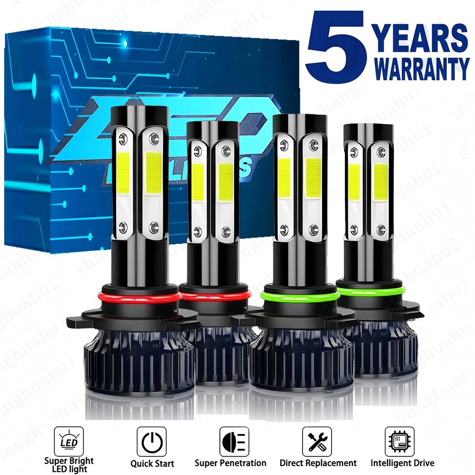 For Cadillac DeVille Base Sedan 4.6L 1990-2005 Combo LED Headlight High Low Bulb Foto 1 de 4