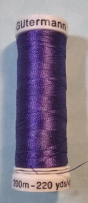 Gutermann Embroidery Thread PURPLE SHADOW 100% Viscose 200m - 220yds/vgs - Image 1 of 3